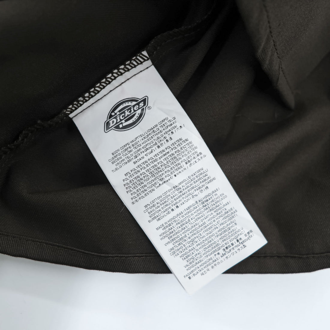 Dickies 長袖 ワークシャツ L ブラウン ボックスシルエット 胸ポケット 574DB