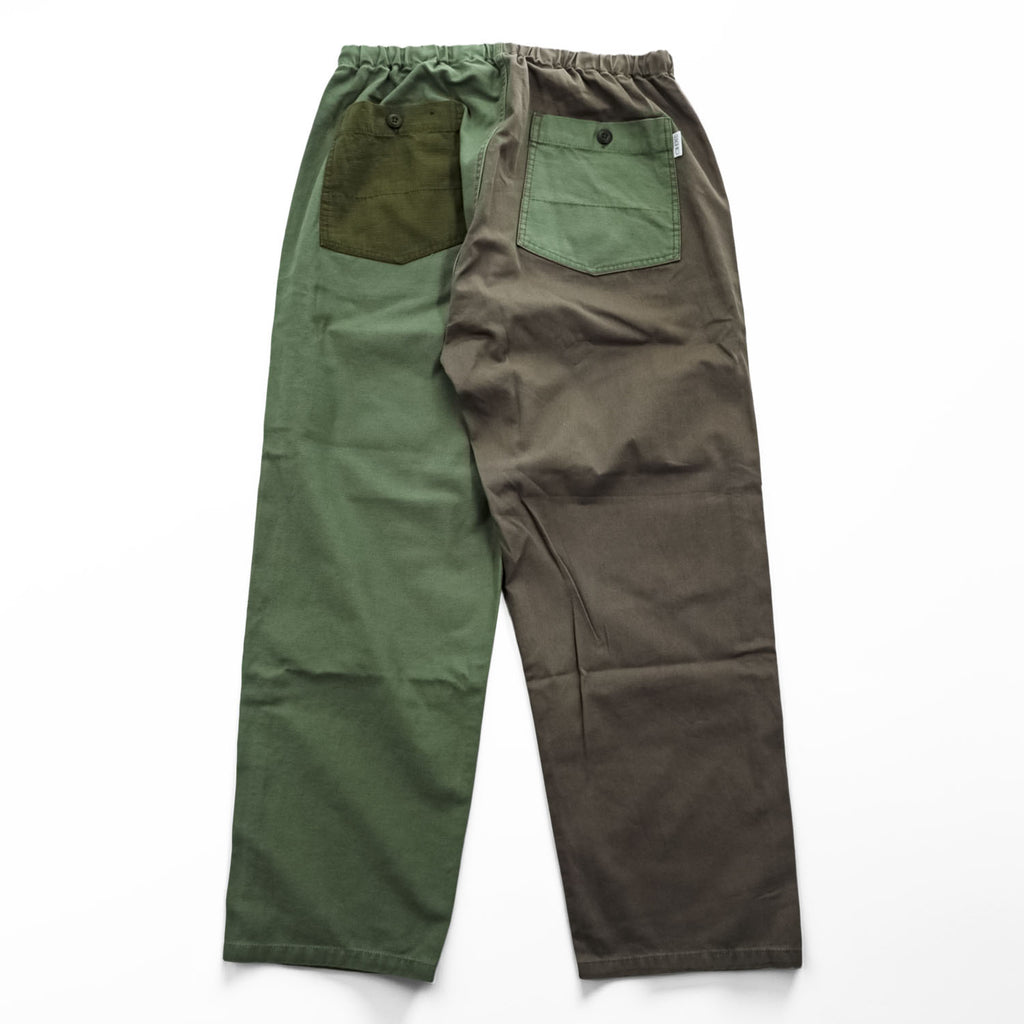 GUNG HO 203-1419 Reconstructed Wide Easy Baker Fatigue Pants Olive Brown Men’s L