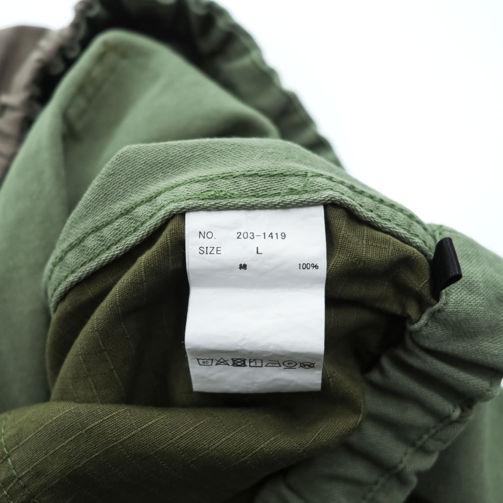 GUNG HO 203-1419 Reconstructed Wide Easy Baker Fatigue Pants Olive Brown Men’s L