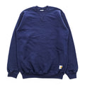 carhartt ミッドウェイト クルーネック スウェット トレーナー L ネイビー 裏起毛 前V K124 NV