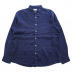 COUNTRY ROAD アイリッシュ リネン100% 長袖シャツ XXL ネイビー ビッグサイズ  BAIRD McNUTT IRISH LINEN