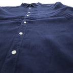 COUNTRY ROAD アイリッシュ リネン100% 長袖シャツ XXL ネイビー ビッグサイズ  BAIRD McNUTT IRISH LINEN