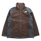 THE NORTH FACE マウンテンジャケット HYVENT 防水 シェル レインジャケット M グレー ブラウン ジップインジップ 透湿 AYTJ