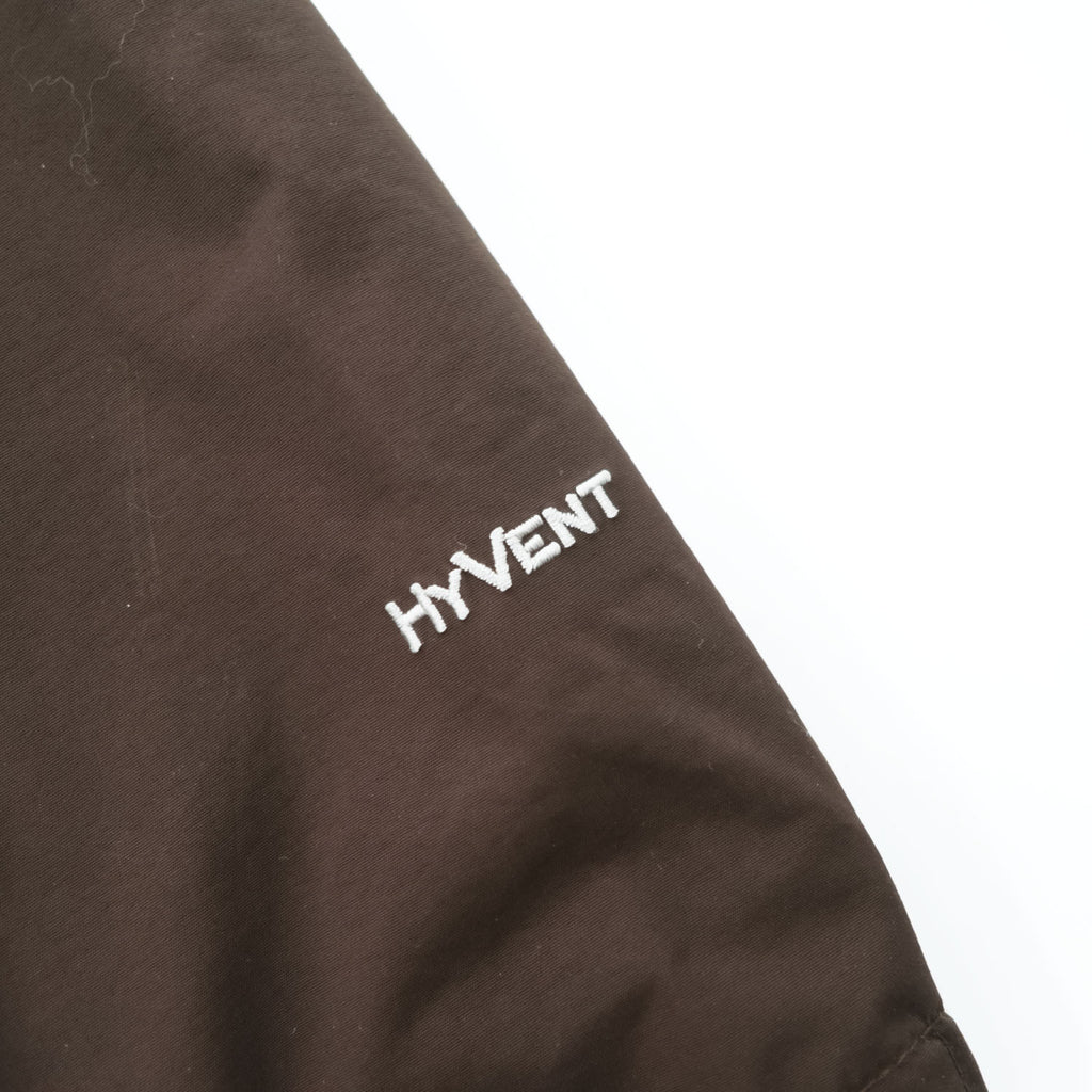 THE NORTH FACE マウンテンジャケット HYVENT 防水 シェル レインジャケット M グレー ブラウン ジップインジップ 透湿 AYTJ