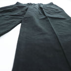 The SAVILE ROW Company リネン レーヨン ワイド 2タック スラックス パンツ L ブラック 麻 プリーツ ダブルカフス