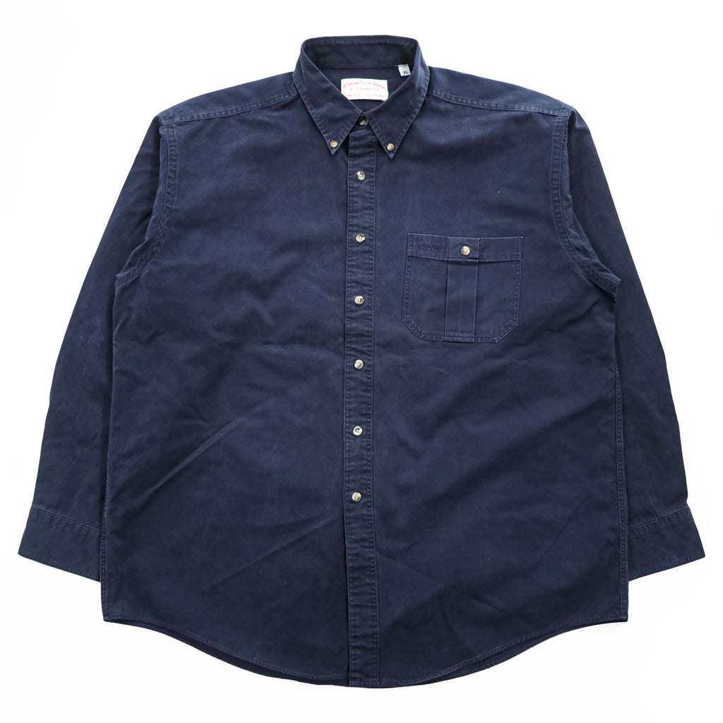 FILSON 長袖 シャツ XL ネイビー ボタンダウン 胸ポケット ビッグサイズ