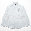 Polo Ralph Lauren 長袖 オックスフォード シャツ XL ホワイト ストレッチ STRETCH OXFORD ウイングフット NYCグラフィック ステンシル