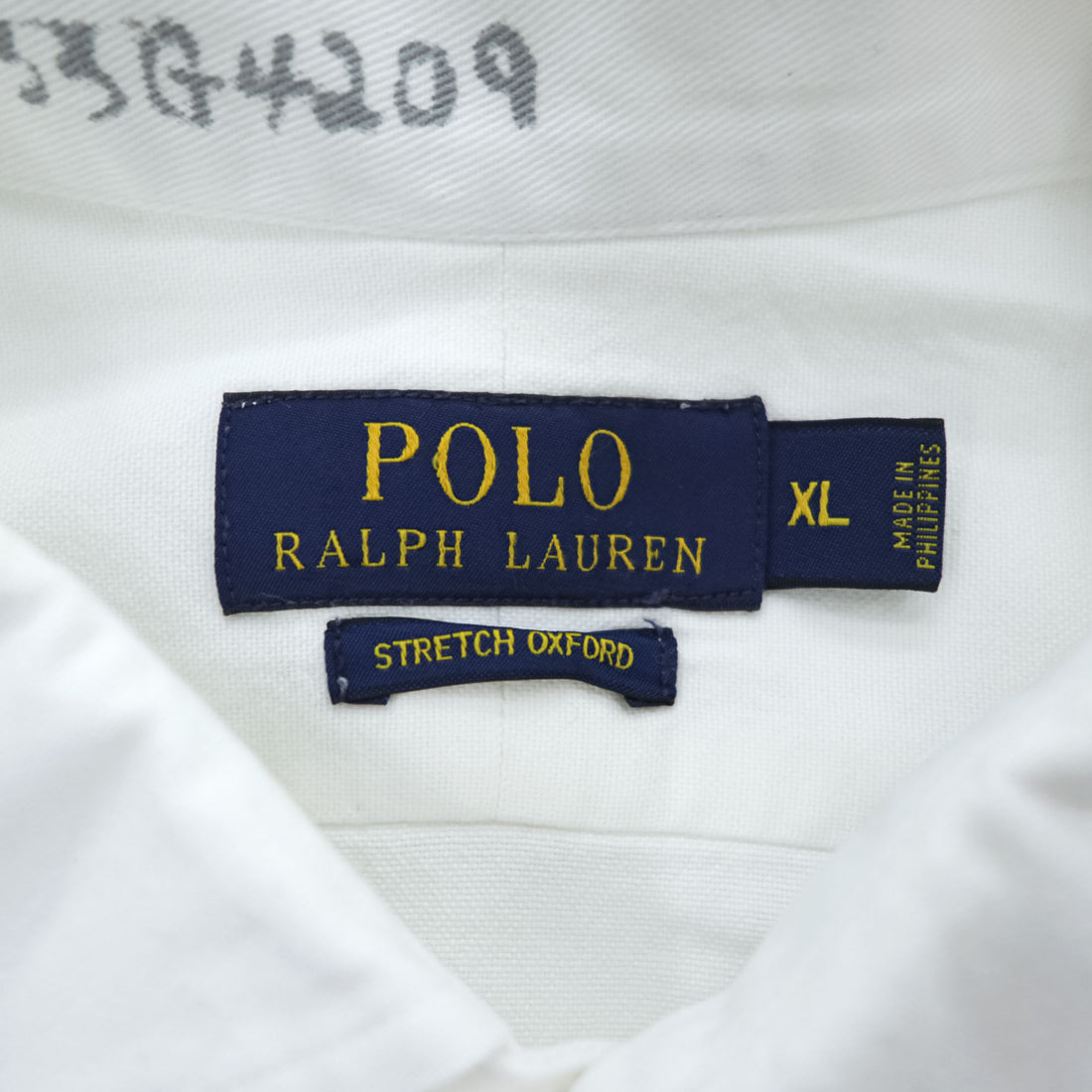 Polo Ralph Lauren 長袖 オックスフォード シャツ XL ホワイト ストレッチ STRETCH OXFORD ウイングフット NYCグラフィック ステンシル