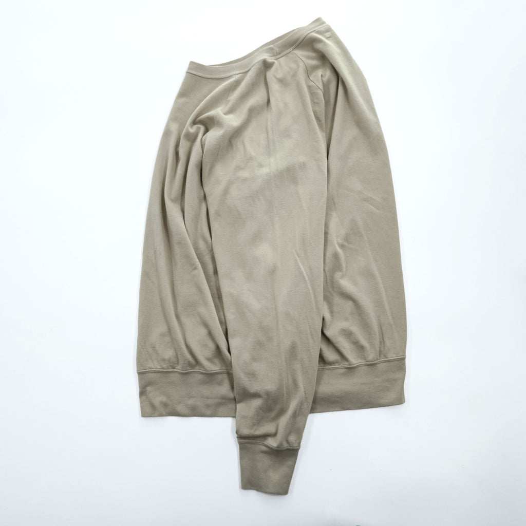 FilMelange 日本製 クルーネック スウェット XL ベージュ 天竺 ラグランスリーブ