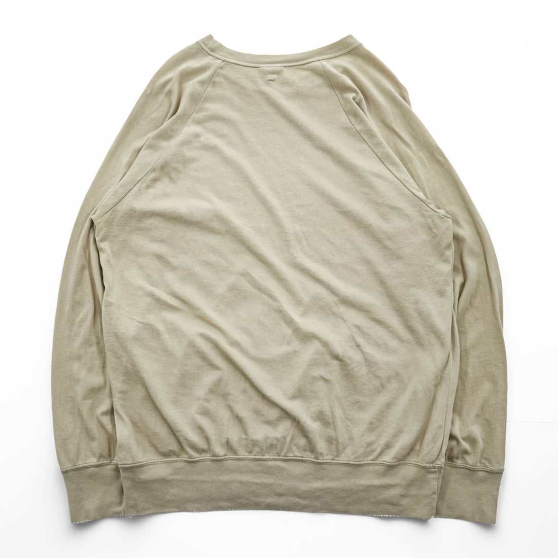 FilMelange 日本製 クルーネック スウェット XL ベージュ 天竺 ラグランスリーブ