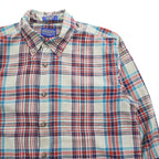 PENDLETON 長袖 チェック シャツ L ベージュ OCEANSIDE SHIRT LONG SLEEVE AUTHENTIC MADRAS インド綿 ボタンダウン