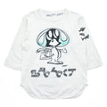 SKOLOCT × Midorikawa 七分袖 Tシャツ オフホワイト コットン ラウンドカット