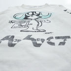 SKOLOCT × Midorikawa 七分袖 Tシャツ オフホワイト コットン ラウンドカット