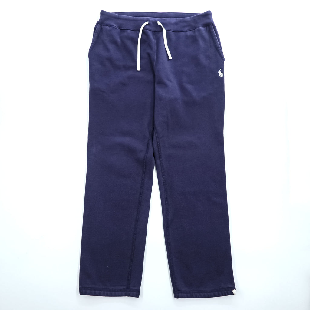 Polo Ralph Lauren スウェットパンツ L ネイビー スモールポニー ロゴ 刺繍 ドローコード 裾