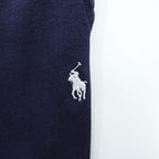 Polo Ralph Lauren スウェットパンツ L ネイビー スモールポニー ロゴ 刺繍 ドローコード 裾