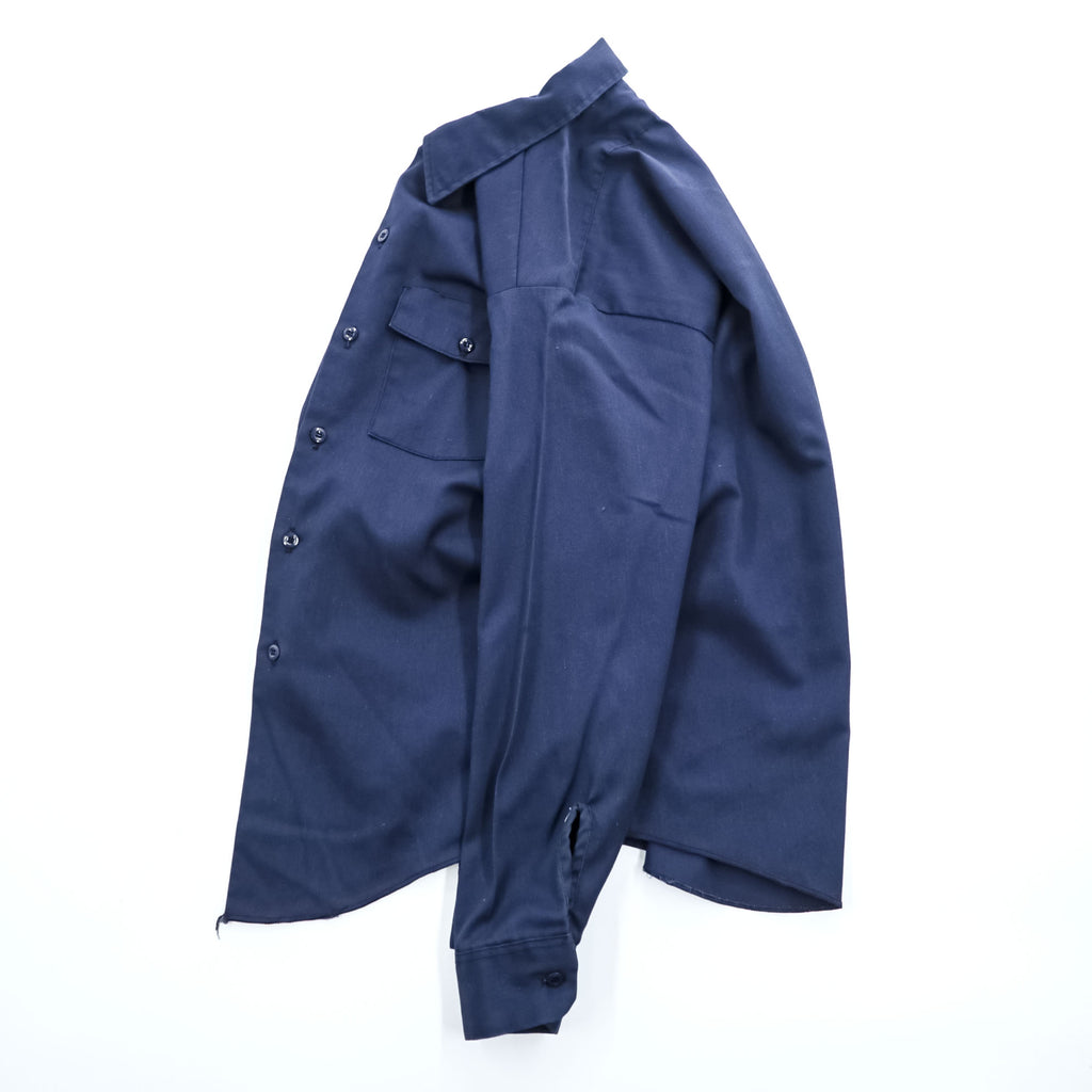 Dickies 90年代 USA製 ヴィンテージ 長袖 ワークシャツ M ネイビー T/Cツイル