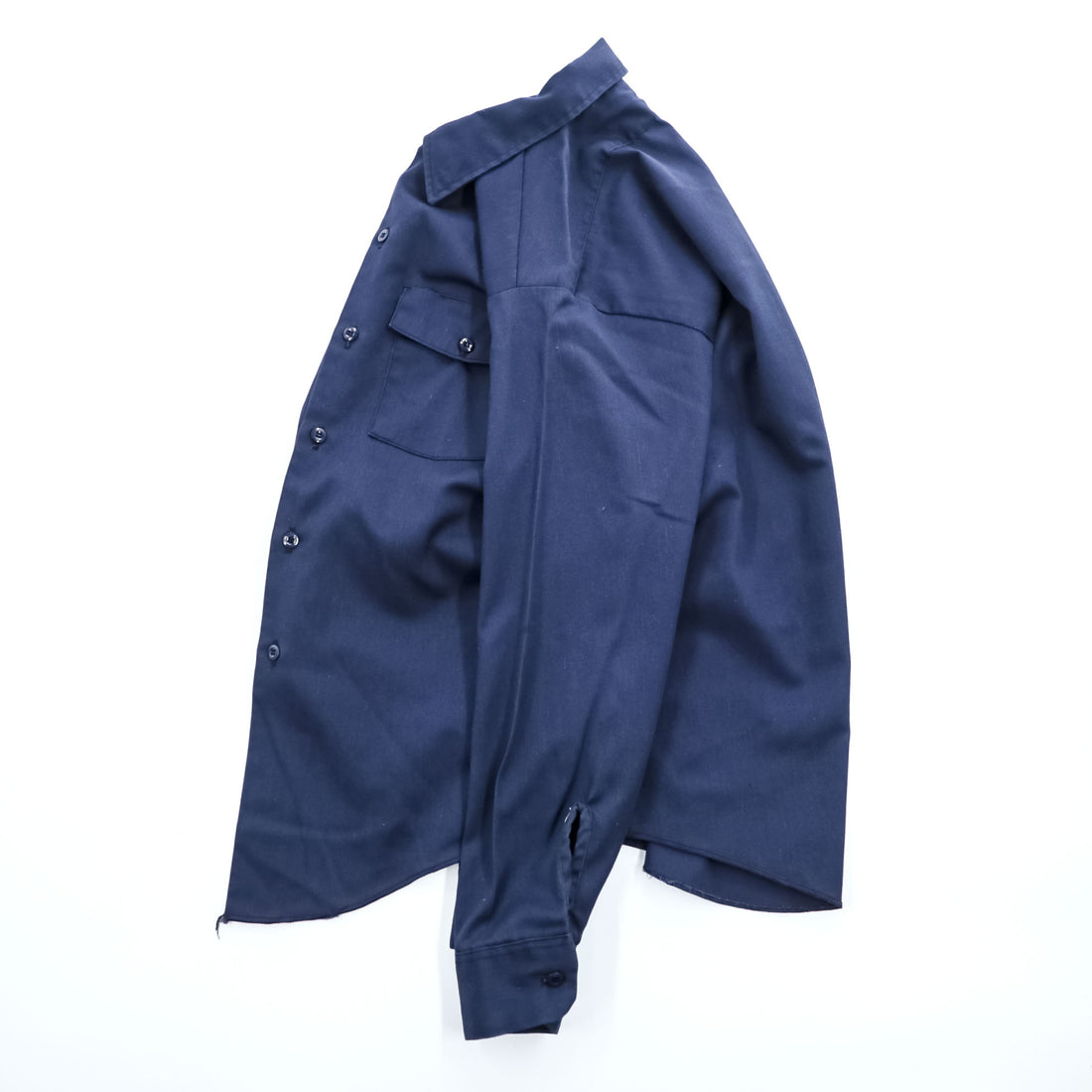 Dickies 90年代 USA製 ヴィンテージ 長袖 ワークシャツ M ネイビー T/Cツイル