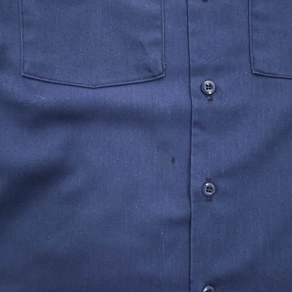 Dickies 90年代 USA製 ヴィンテージ 長袖 ワークシャツ M ネイビー T/Cツイル
