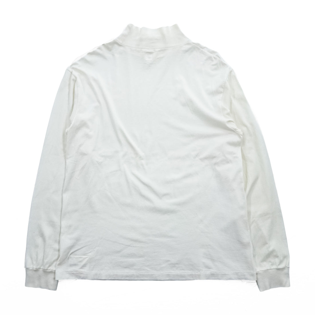 KAPTAIN SUNSHINE 日本製 ロングスリーブ カットソー モックネック 長袖 Tシャツ L ホワイト SUVIN SUPIMA TUBE L/S HIGH NECK TEE スーピマコットン KS20FCS11