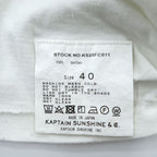 KAPTAIN SUNSHINE 日本製 ロングスリーブ カットソー モックネック 長袖 Tシャツ L ホワイト SUVIN SUPIMA TUBE L/S HIGH NECK TEE スーピマコットン KS20FCS11