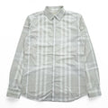 BURBERRY LONDON 長袖 ドレスシャツ L グレー メガチェック Tailored Fit