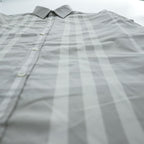 BURBERRY LONDON 長袖 ドレスシャツ L グレー メガチェック Tailored Fit