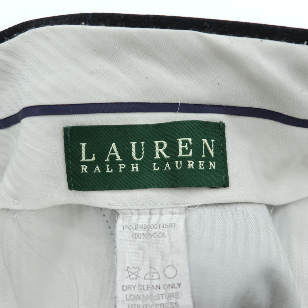 LAUREN RALPH LAUREN 90年代 ヴィンテージ スラックス パンツ L グレー チェック 2タック プリーツ ダブルカフス