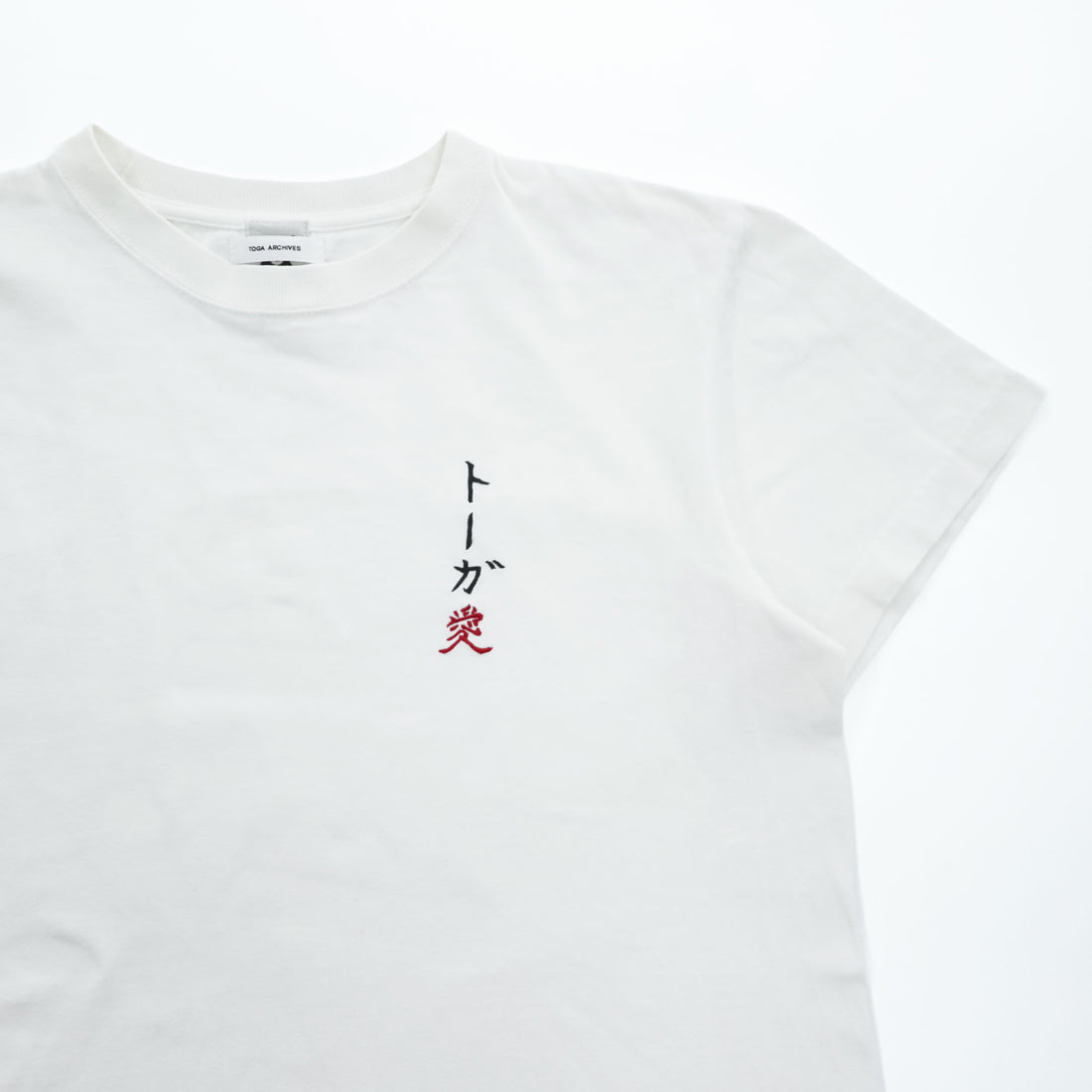 TOGA ARCHIVES × Mongolian Chops T-Shirt S White TOGA Love Embroidery