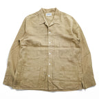 FLIPTS & DOBBELS オープンカラー リネン シャツジャケット M ベージュ 日本製 Strato / Silver＆Gold 取扱い