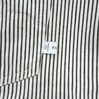 FACETASM 日本製 アシンメトリー ワイドパンツ BIG&SLIM ヒッコリー XL グレー ホワイト ストライプZUK-5030-03