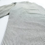FACETASM 日本製 アシンメトリー ワイドパンツ BIG&SLIM ヒッコリー XL グレー ホワイト ストライプZUK-5030-03