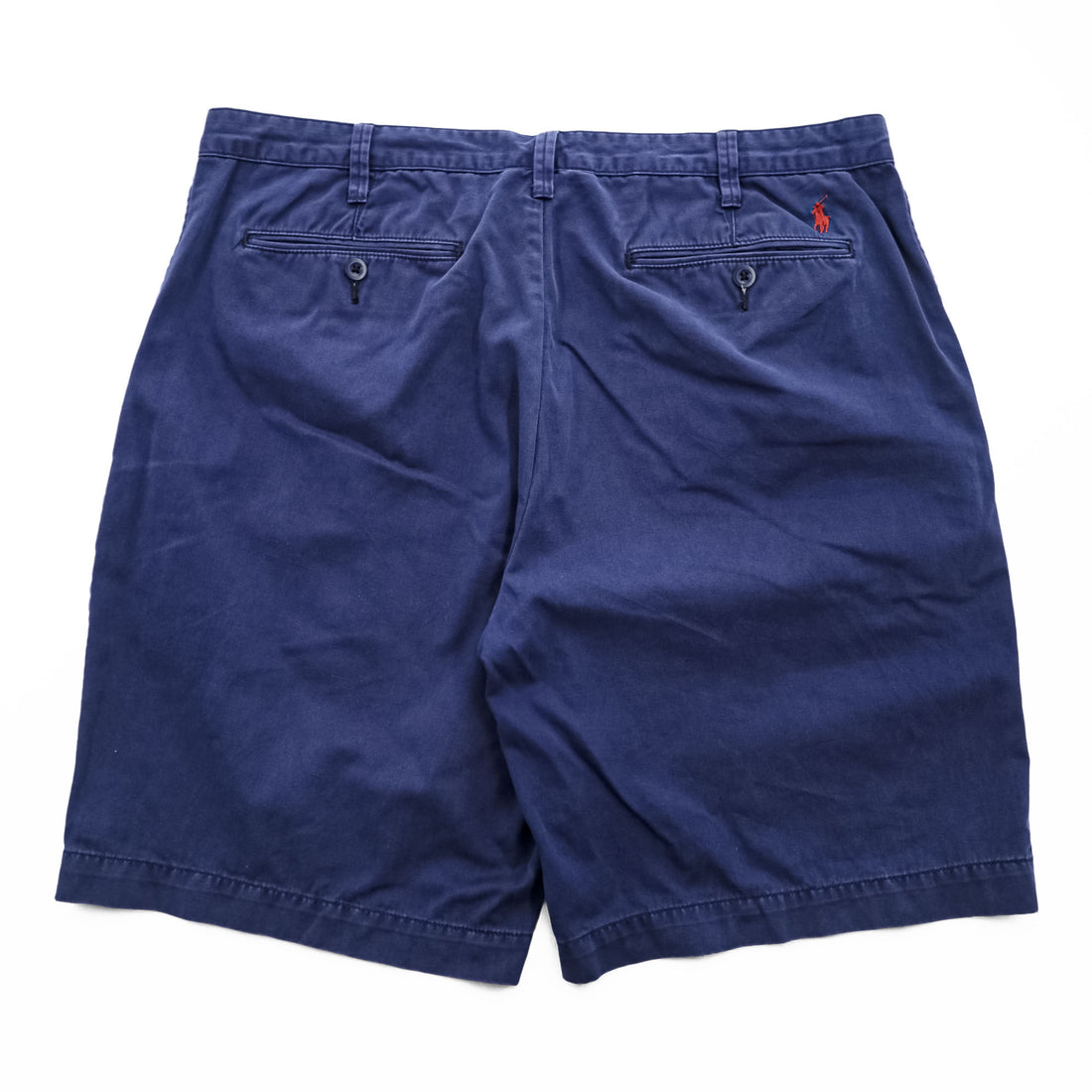 Polo Ralph Lauren Relaxed Fit Chino Shorts Navy Cotton W38 Talon Zip Y2K