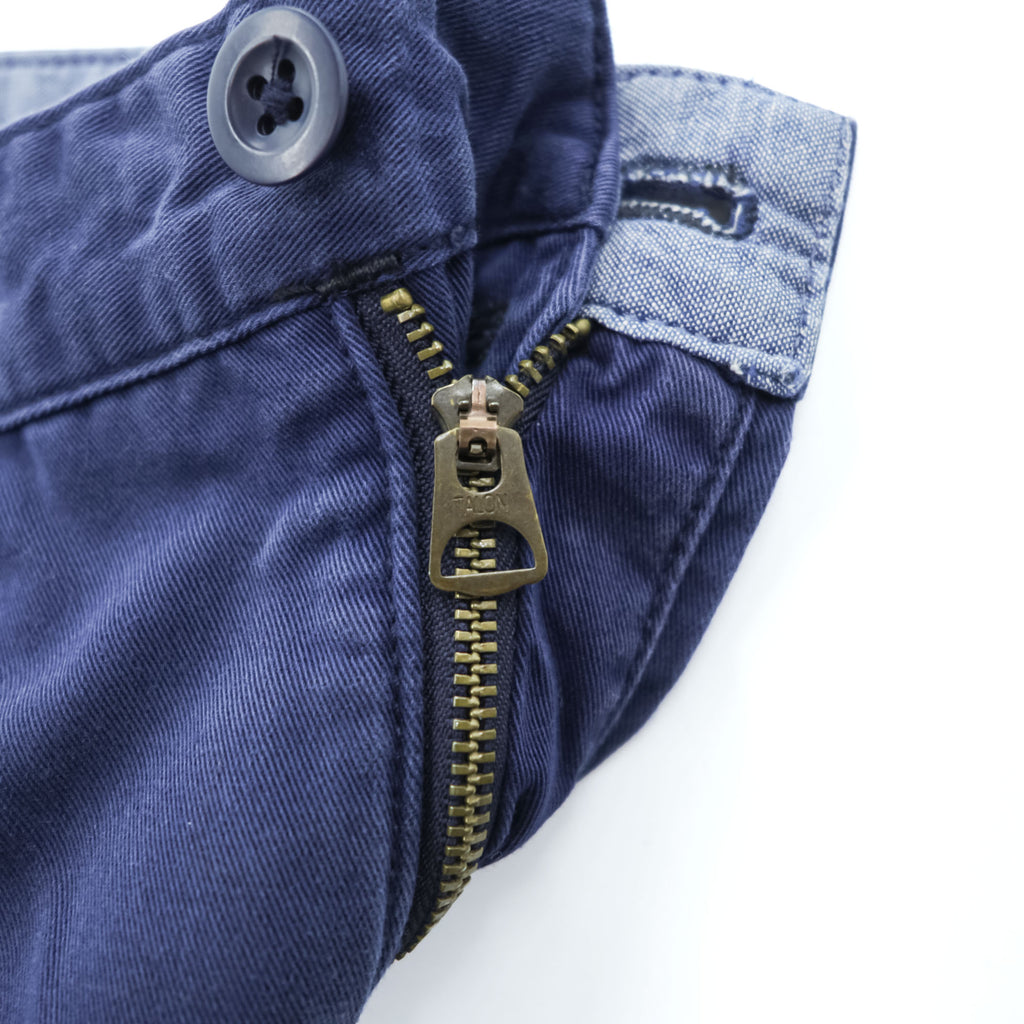 Polo Ralph Lauren Relaxed Fit Chino Shorts Navy Cotton W38 Talon Zip Y2K