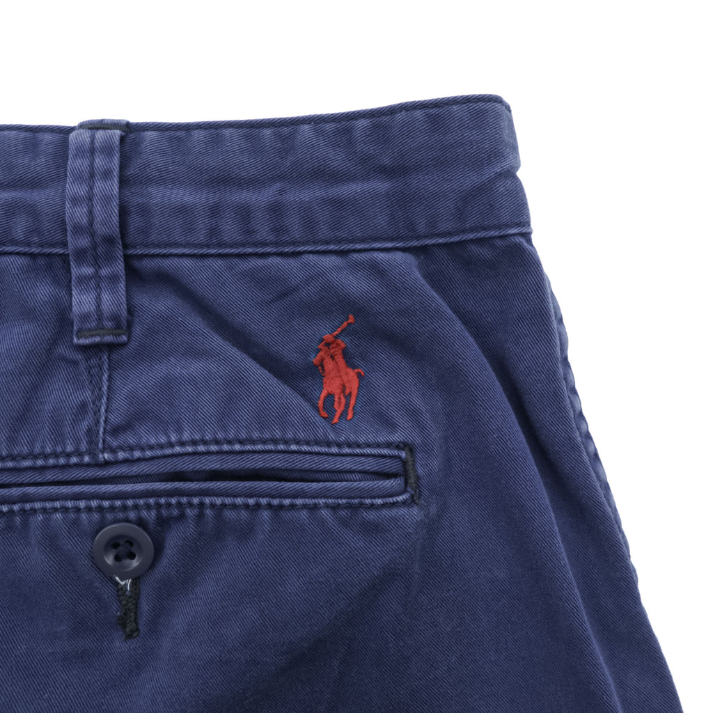 Polo Ralph Lauren Relaxed Fit Chino Shorts Navy Cotton W38 Talon Zip Y2K