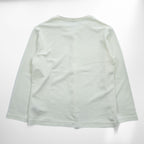 LE ( COMOLI / L'ECHOPPE ) 日本製 Vネック カーディガン M ホワイト ORGANIC PILE EL 25-070-053-8000-3-0
