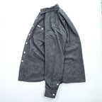 Polo Ralph Lauren Gray Black Chambray Work Shirt Cotton Pocket Tab Men's M