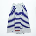 ORCIVAL France-Made Long-Sleeve T-Shirt, XL, White/Blue Striped, × JUPE BY JACKIE