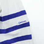 ORCIVAL France-Made Long-Sleeve T-Shirt, XL, White/Blue Striped, × JUPE BY JACKIE