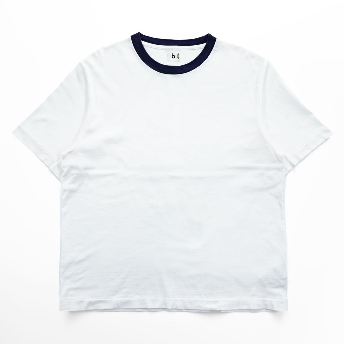 blurhms ROOTSTOCK Bshop別注 リンガーTシャツ 日本製 S ホワイト ネイビー ROOTS21SS48S