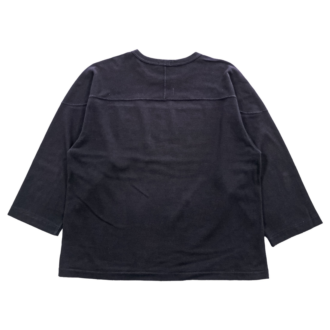 COMOLI 日本製 フットボール Tシャツ 9分袖 カットソー S ネイビー ワイド W03-05007