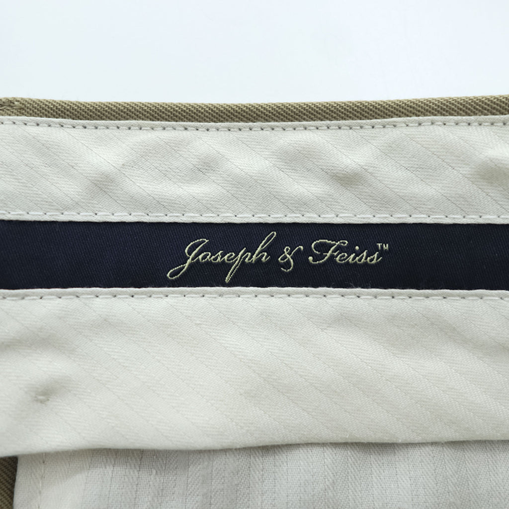 Joseph & Feiss 90年代 ヴィンテージ 2タック ワイド スラックス パンツ L ベージュ プリーツ ダブルカフス