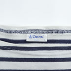 ORCIVAL 日本製 Tシャツ M ホワイト, ネイビー ボーダー COTTON LOURD BORDER POCKET TEE ユニセックス RC-9038