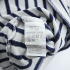 ORCIVAL 日本製 Tシャツ M ホワイト, ネイビー ボーダー COTTON LOURD BORDER POCKET TEE ユニセックス RC-9038