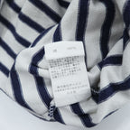 ORCIVAL 日本製 Tシャツ M ホワイト, ネイビー ボーダー COTTON LOURD BORDER POCKET TEE ユニセックス RC-9038