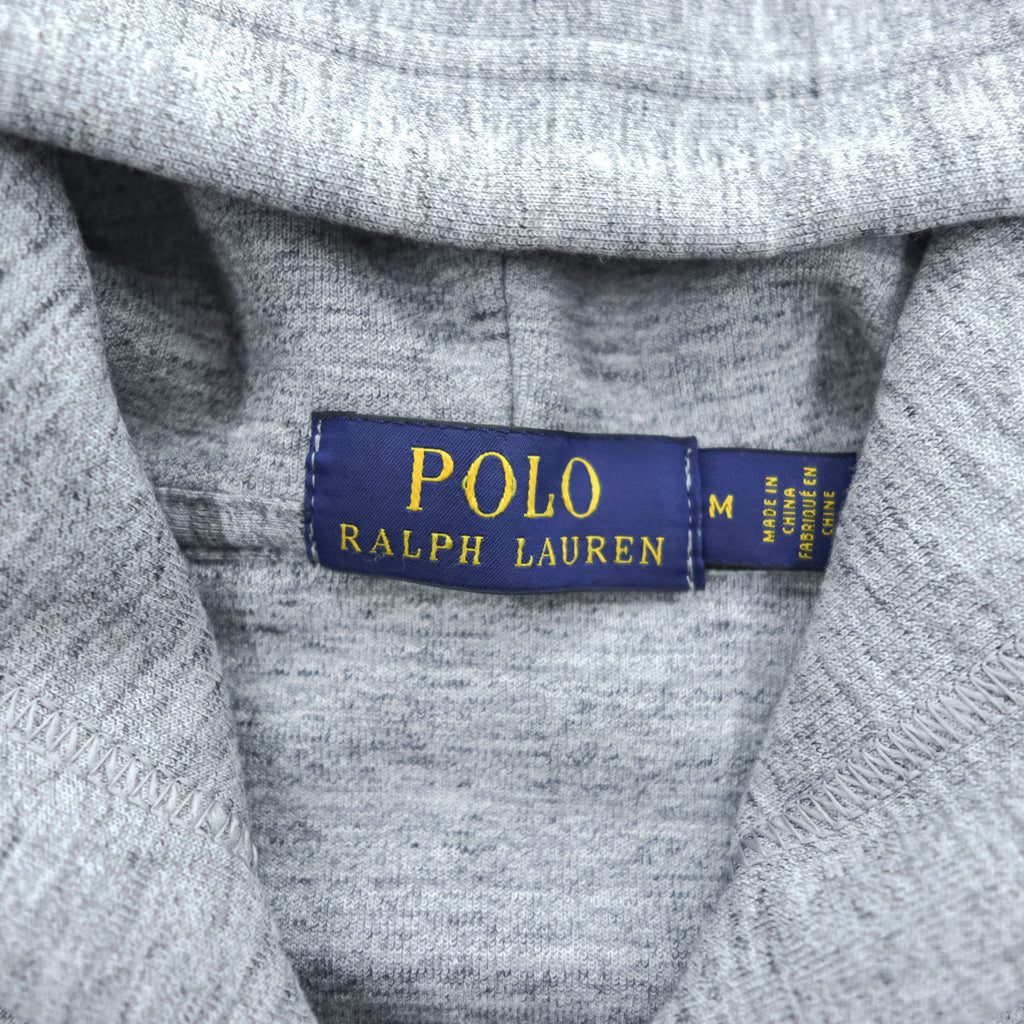 Polo Ralph Lauren ジップパーカー M グレー ストレッチ スモールポニー ロゴ 刺繍