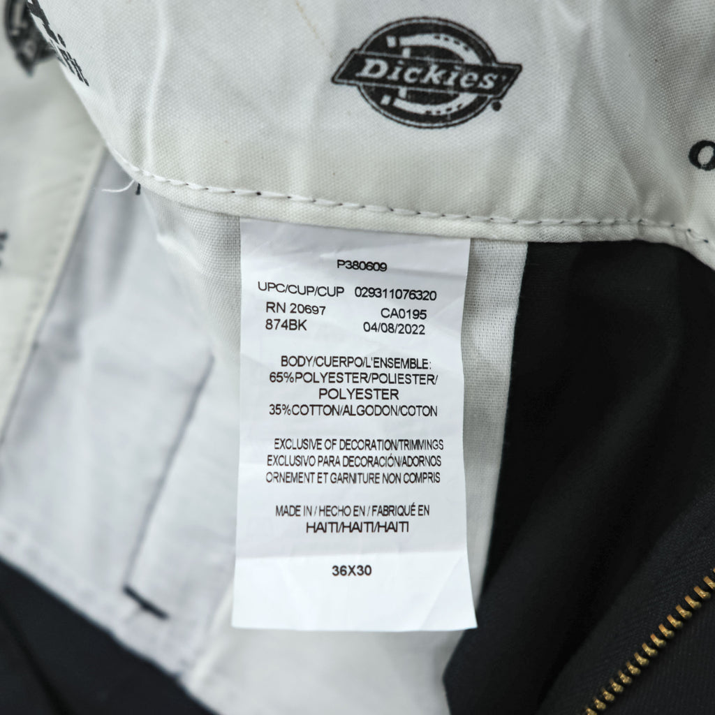 Dickies 874 ワークパンツ チノパンツ 36 x 30 ブラック ORIGINAL FIT 874BK