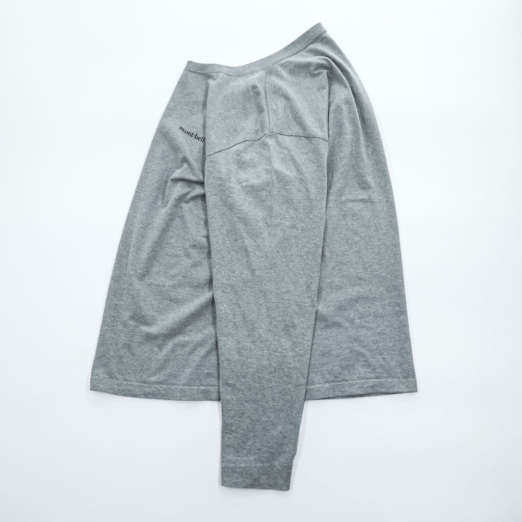 mont-bell ペアスキンコットン 長袖 ロングスリーブ Tシャツ ロンT XL グレー