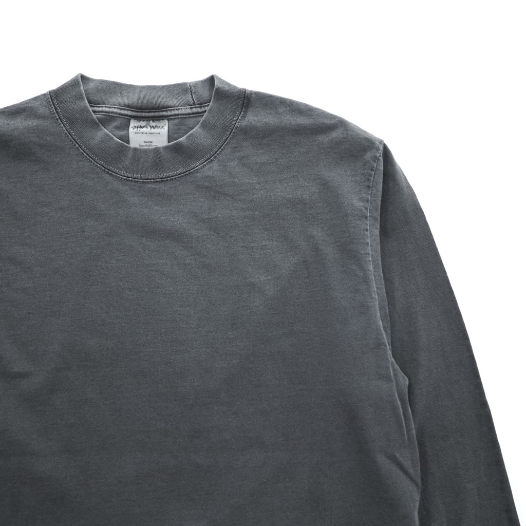 SHAKA 長袖 ロングスリーブ Tシャツ ロンT M グレー ヴィンテージ加工 CUSTOM 7.5OZ MAX HEAVYWEIGHT L/S GARMENT DYE