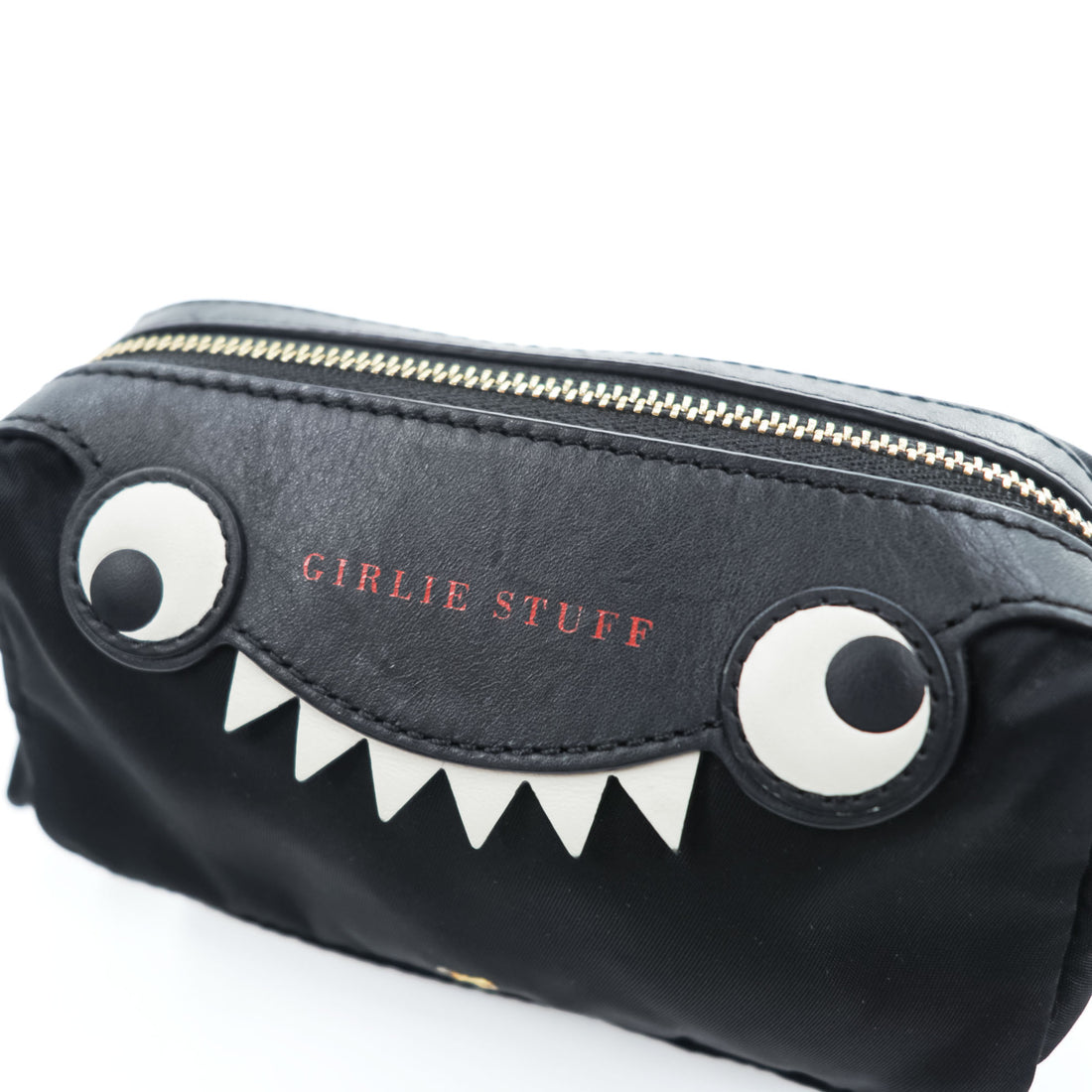 ANYA HINDMARCH コスメ ポーチ GIRLIE STUFF MONSTER EYES アイズ ブラック