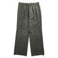 80年代 USA製 ヴィンテージ Huntington 2タック スラックス パンツ L ブラウン プリーツ グレンチェック サスペンダーボタン